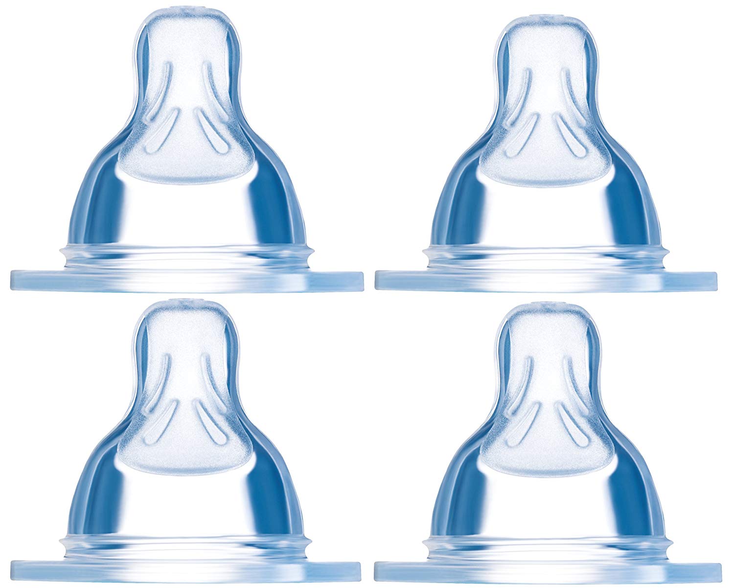 Mam 99964012 Bottle Teat Set Sizes 1+2, transparent, 4 count (Pack of 1)