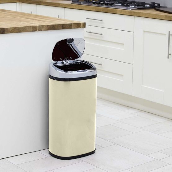 Morphy Richards Chroma Square Sensor Bin, Stainless Steel, Metal, Cream, 42 Litre - Image 2