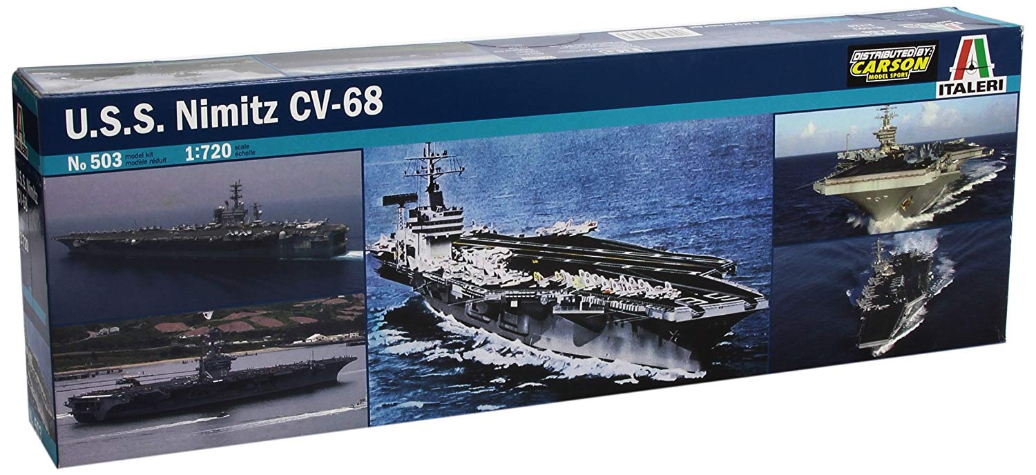 Italeri 510000503 Scale Model 1:720 USS Nimitz CV-68, Navy
