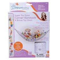 Dreambaby Corner Hammock Toy Organiser - with Toy Chain Hanger - White - Model F605
