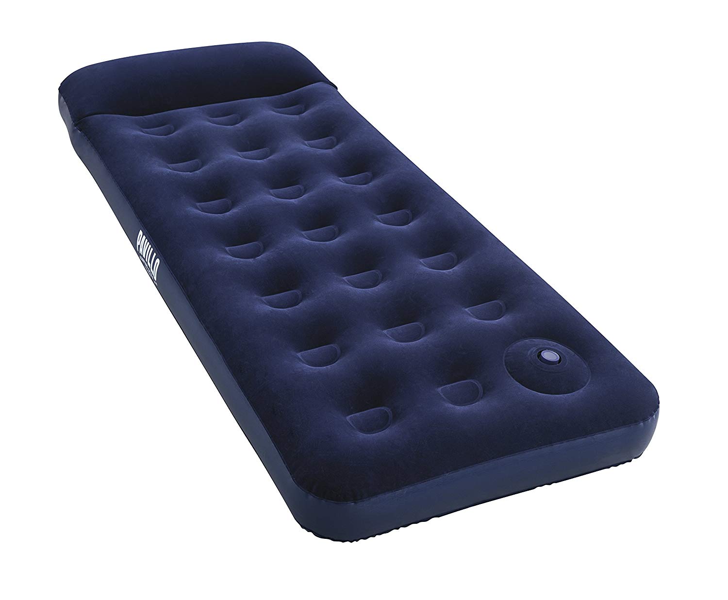 73" x 30" x 11"/1.85m x 76cm x 28cm Air Mattress Jr.Twin Built-in Foot Pump, Blue, Single