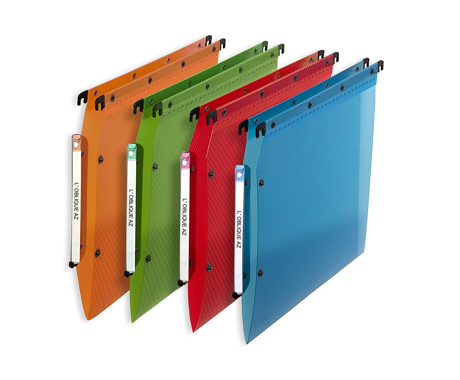 L'Oblique AZ Suspension Files Assorted Colours, various, V-Boden