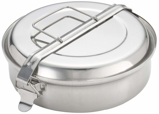 IBILI Lunch Box with 2 Dishes 20 cm of Stainless Steel, Silver