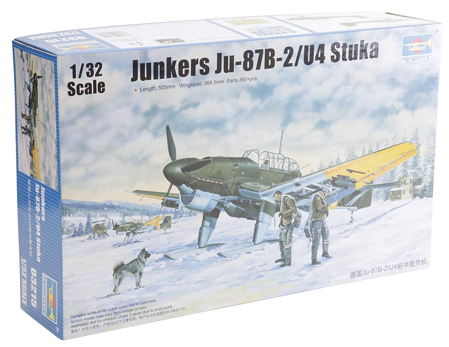 Trumpeter 1: 32 - Junkers Ju 87B-2/U4 Stuka with Skis, Various, Small