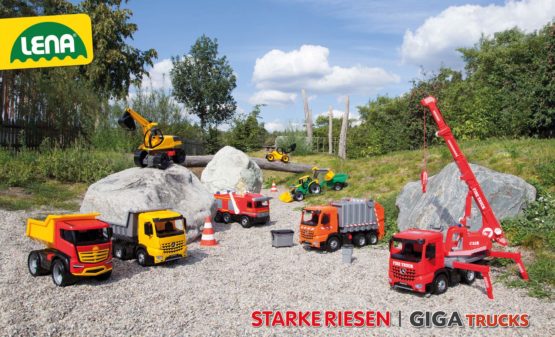 Lena 02166 - Strong Giant Garbage Truck, Orange Gray, about 72 cm - Image 4