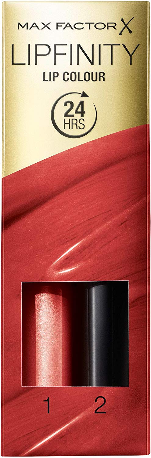 Max Factor Lipfinity Long-Lasting Two Step Lipstick - 115 Confident, 4.2 g, Red