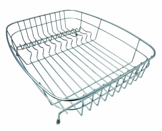 Delfinware Stainless SteelLarge Dish Drainer, Steel, Silver
