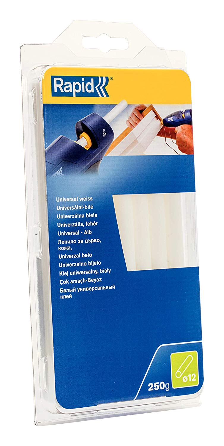 Rapid Multi-Purpose White Hot Glue Sticks, Diameter: 12 mm, Length: 190 mm, 250 g, 40107361, 14 Sticks - 190mm - Image 2