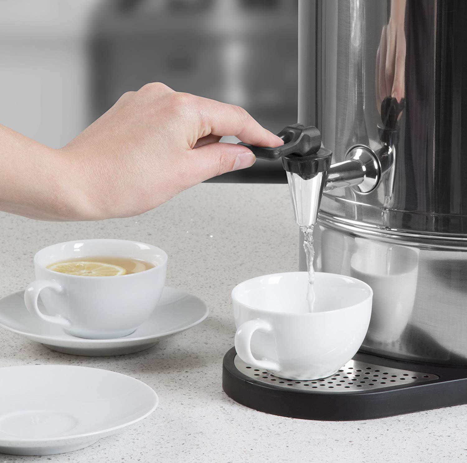 Swan SWU16L Catering Urn with Automatic Temperature Control, Drip Tray, 16L, 2200W, Stainless Steel, 16 Litres - Image 2