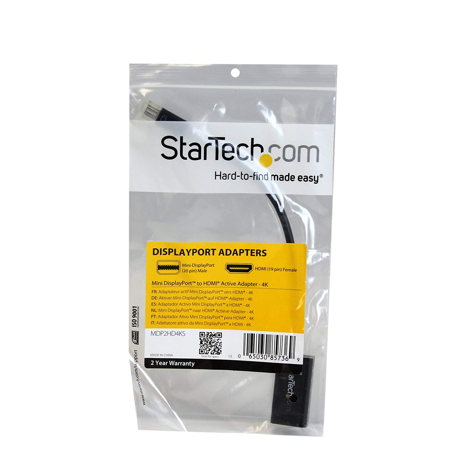 StarTech.com Mini DisplayPort to HDMI Adapter, Active mDP to HDMI Video Converter, 4K 30Hz - Image 4