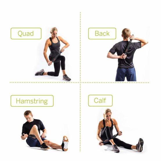 TriggerPoint Performance Grid STK Hand-Held Foam Roller, Handheld Foam Roller, Massage Roller, Muscle Roller Stick Black 24''/53cm - Image 2