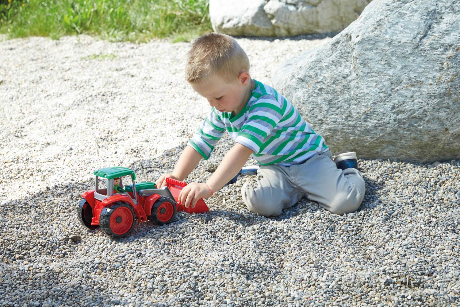 Lena 04417, TRUXX front-shovel loader, commercial vehicle approx. 35 cm, tractor with shovel play figure - Image 3