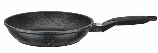 GSW Stahlwaren GmbH Cast Aluminum Fry Pan, 24 x 5.2 cm, 1.7 L, Aluminium, Black, 30 x 24 x 5.2 cm