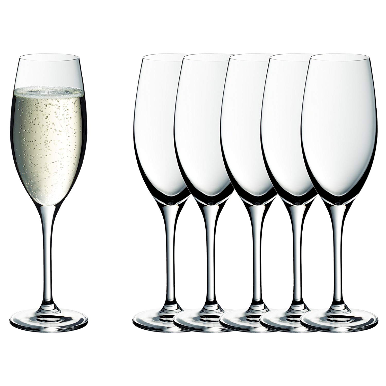 WMF Easy Plus 910259990 Champagne Glass Set, Weiß, 18 cm high
