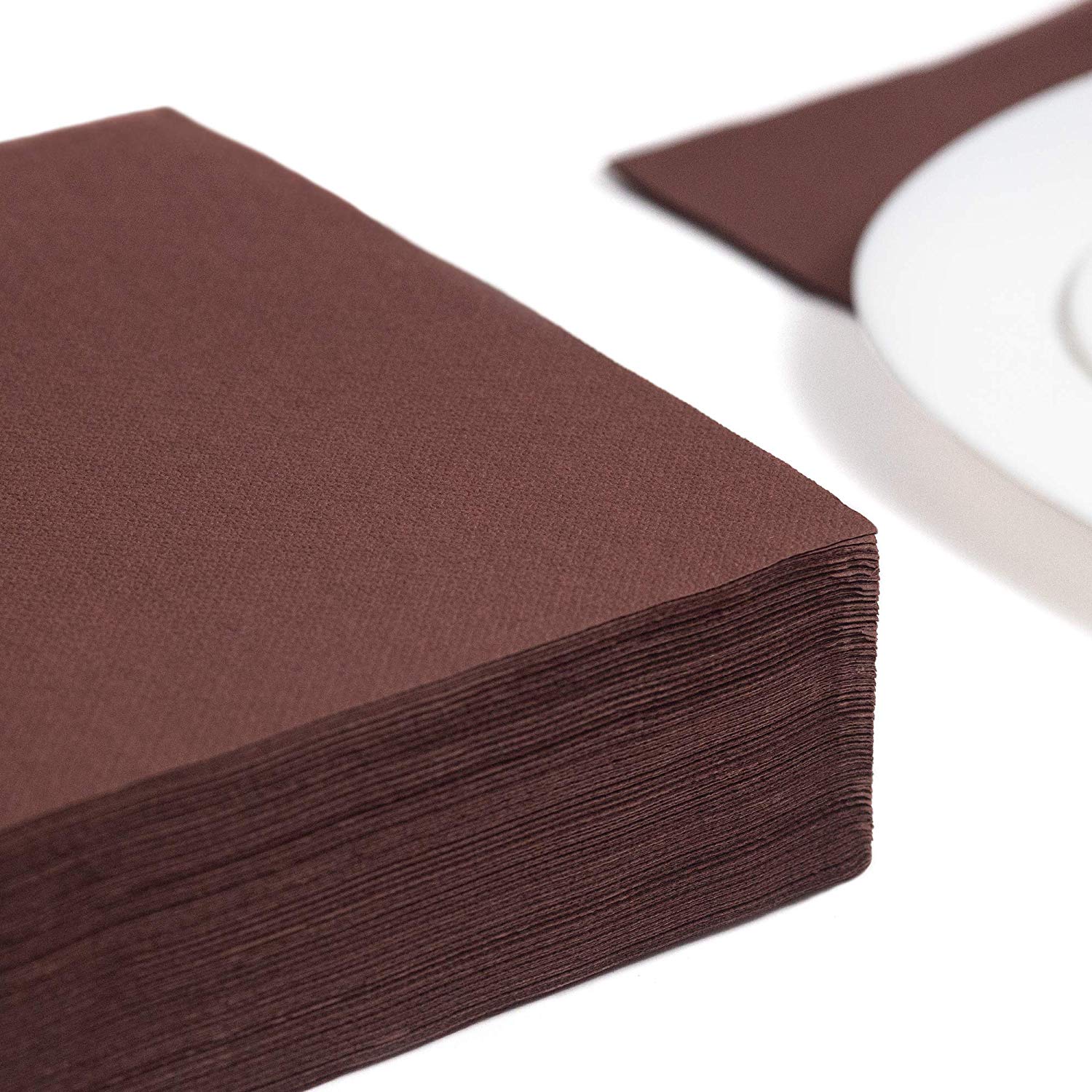 PAPSTAR Royal Collection 10821 Serviettes with 1/4 Fold 40 x 40 cm Brown Pack of 50, Square Dinner Size - Image 4