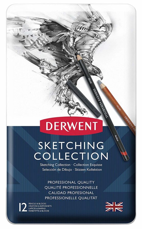 Derwent Sketching Pencils and Blocks with Accessories, Set of 12, Professional Quality, 34305