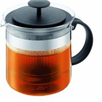 Bodum Bistro Nouveau Tea Press, Borosilicate Glass, Plastic Infuser - 1.5 L, Black