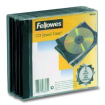 Fellowes CD, 5 Pieces, Clear/Black