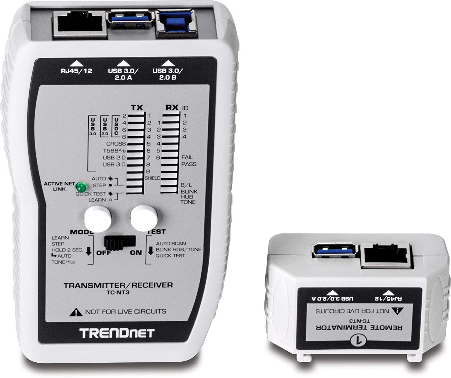 TRENDnet VDV and USB Cable Tester, TC-NT3, Silver - Image 3