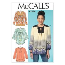 McCall's Patterns 7284 ZZ,Misses Tops,Sizes LRG-XXL, XLG