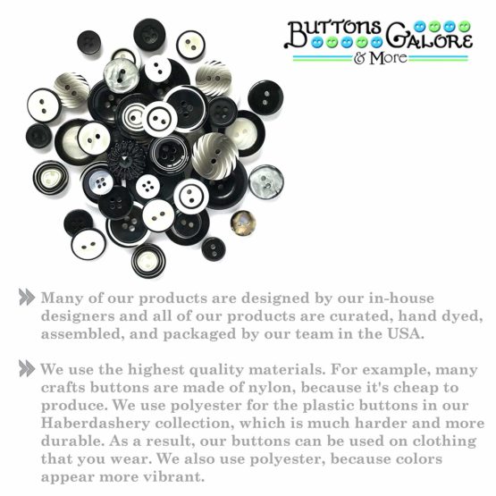 Buttons Galore Black & White, Multi-Colour, 0.6 - Image 2
