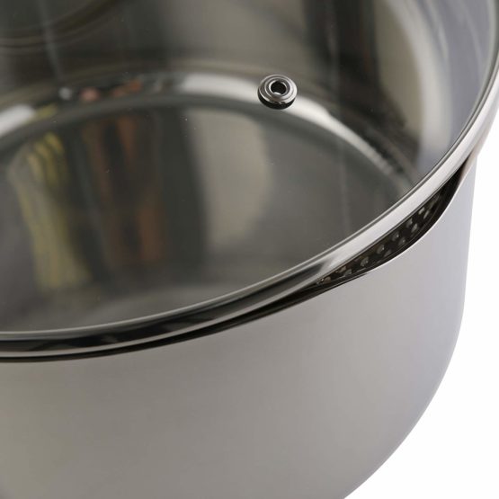 Axentia Stainless Steel Pado-Pasta Pan with Strainer Lid 3 Liter Pot, Silver, 24.8 x 21.8 x 17 cm - Image 3