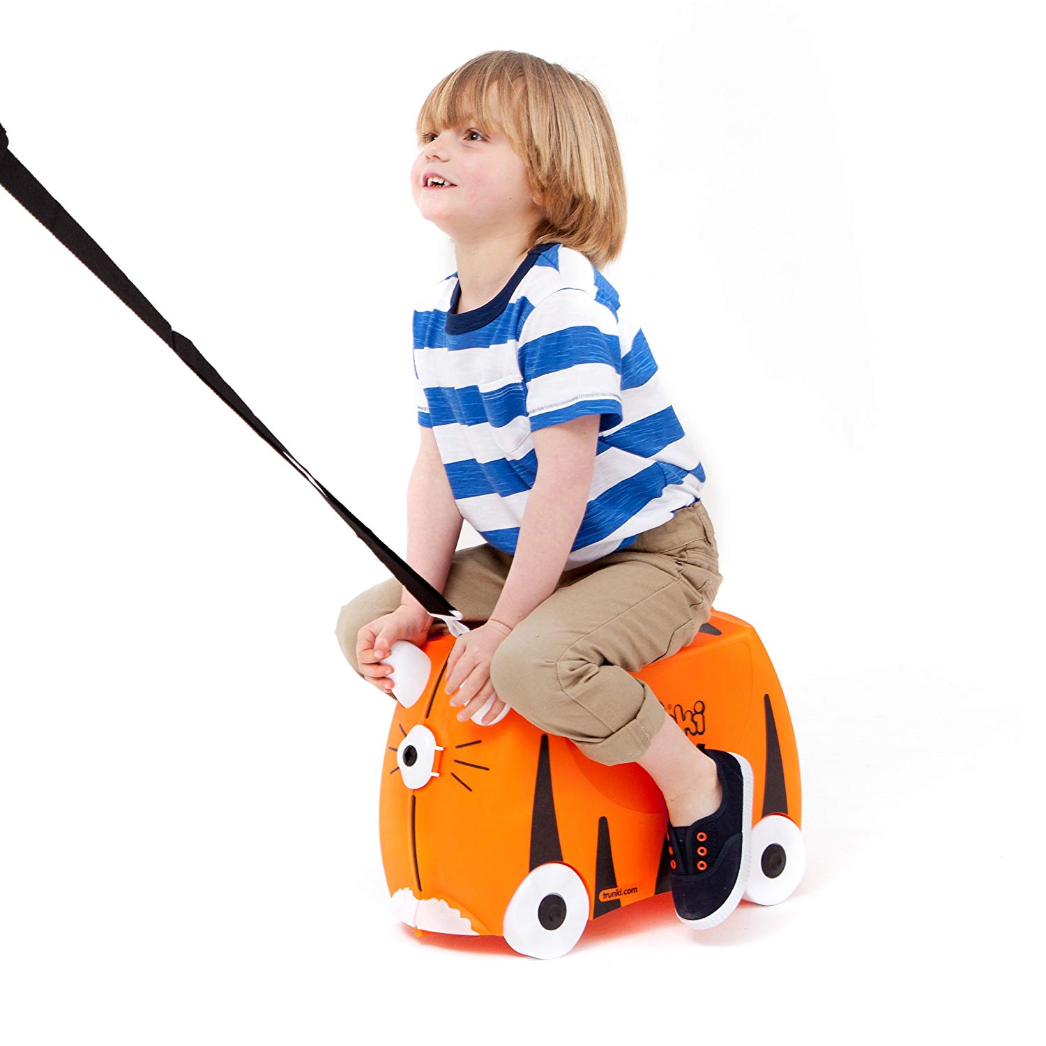 Trunki Children’s Ride-On Suitcase and Kid's Hand Luggage, Tipu Tiger (Orange), 18.5 x 8.2 x 12.6 inches - Image 4