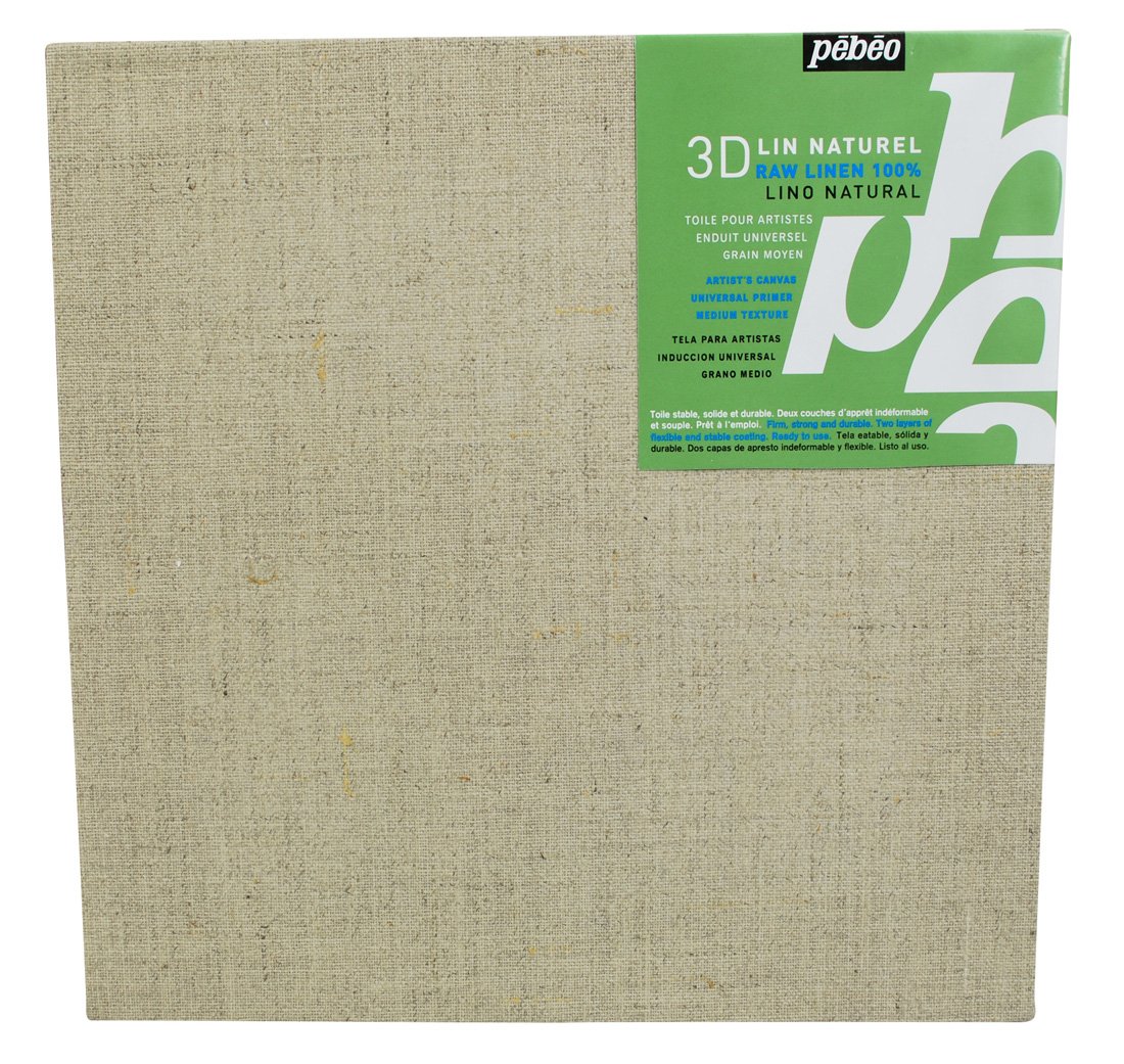 PEBEO 795501 Gedeo 30 x 30 cm 3D Linen Natural Stretchers Universal Coating Square Formats, Brown - Image 2