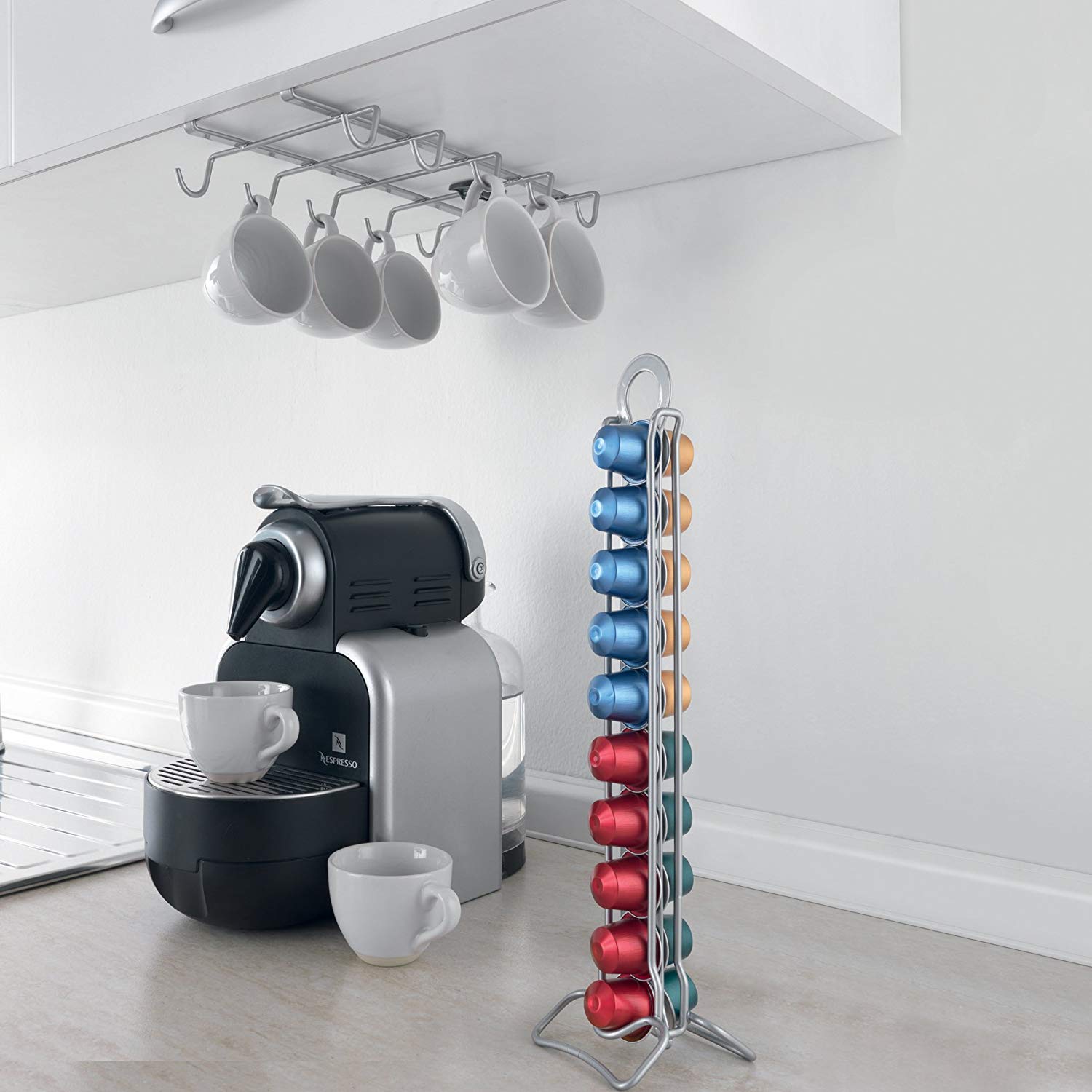 Metaltex Polytherm Coated Capsulo 20"" Nespresso Coffee Capsule Holder, Silver, 8 x 9 x 38 cm, 36.35.60 - Image 3
