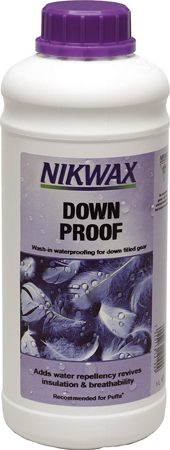 Nikwax DOWN PROOF, Wash In Waterproofer for Down Gear, Ads Water Repellency & Revitalise Insulation Keeping You Warmer and Drier, 1 Litre