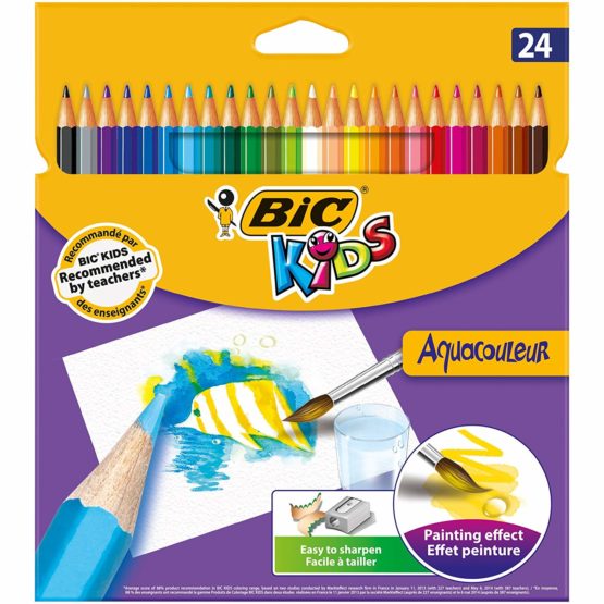 BIC Kids Aquacouleur Colouring Pencils 24 Pack