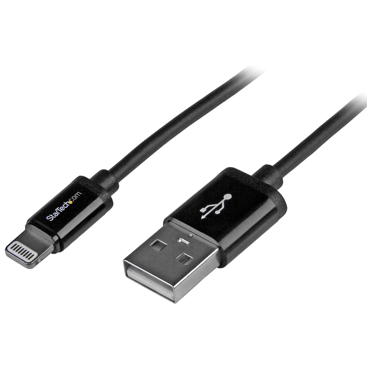 StarTech.com USBLT1MB 1 m (3 ft) Black Apple 8-Pin Lightning Connector to USB Cable for iPhone/iPod/iPad - Image 2