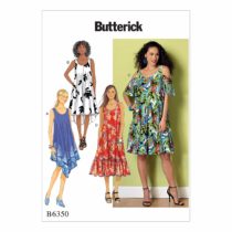 Butterick Patterns B6350-ZZ0 Misses Dress, Sizes Large - 2X-Large