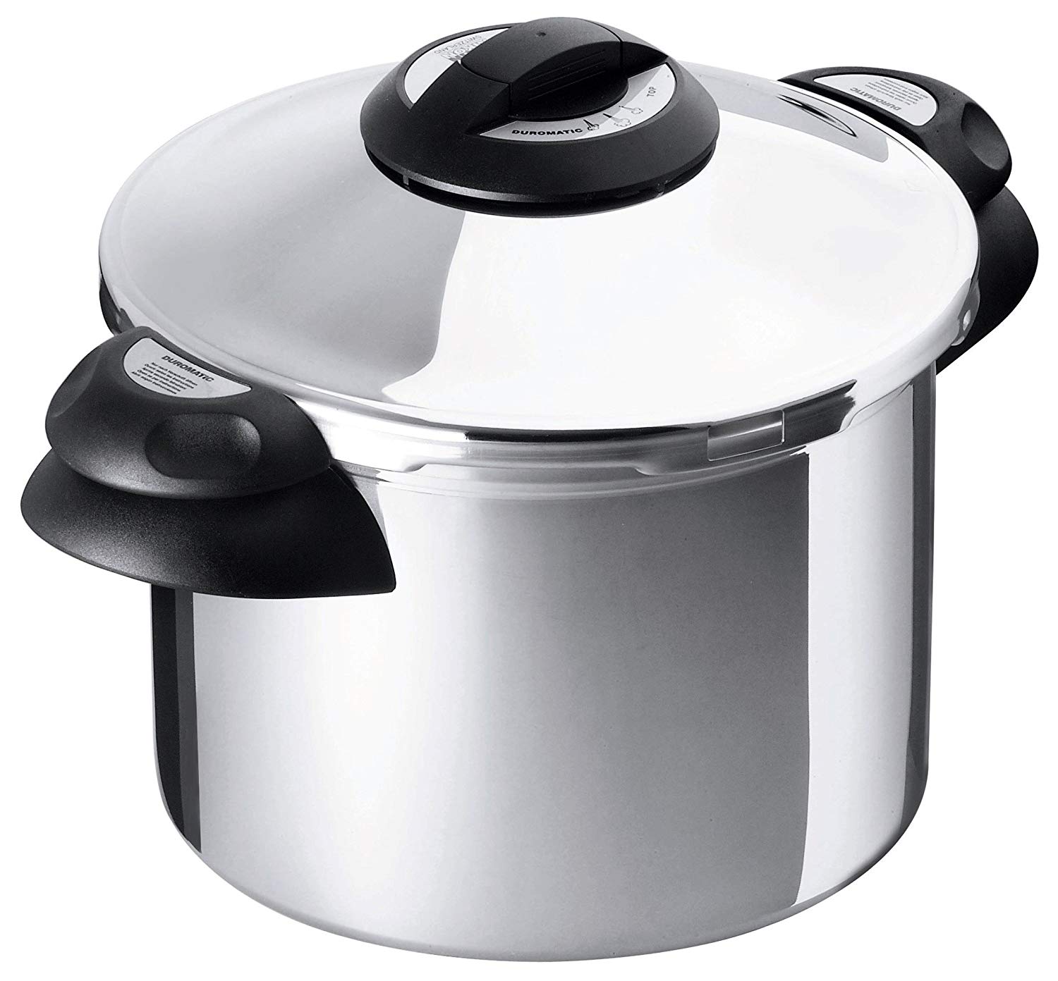 Kuhn Rikon Duromatic Top Stainless Steel Pressure Cooker with Side Grips, 4 Litre / 24 cm, 4 Litres