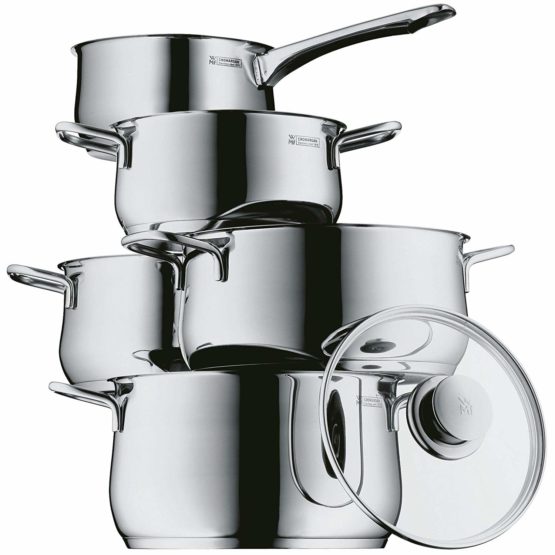 WMF Saucepan Ø 16 cm Approx. 1.5L Diadem Plus Pouring Rim Glass Lid Cromargan® Stainless Steel Polished Suitable for Induction Hobs Dishwasher-Safe - Image 3