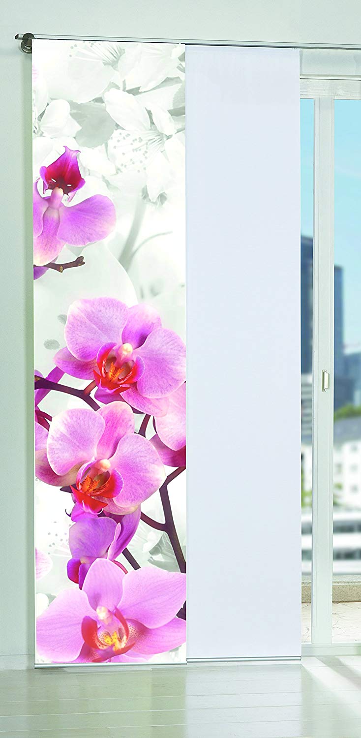 HOME FASHION 87933-723 96.5 x 23.6-Inch Polyester Curtain, Rose, W 23.6" x L 96.5" (1 Panels) - Image 2
