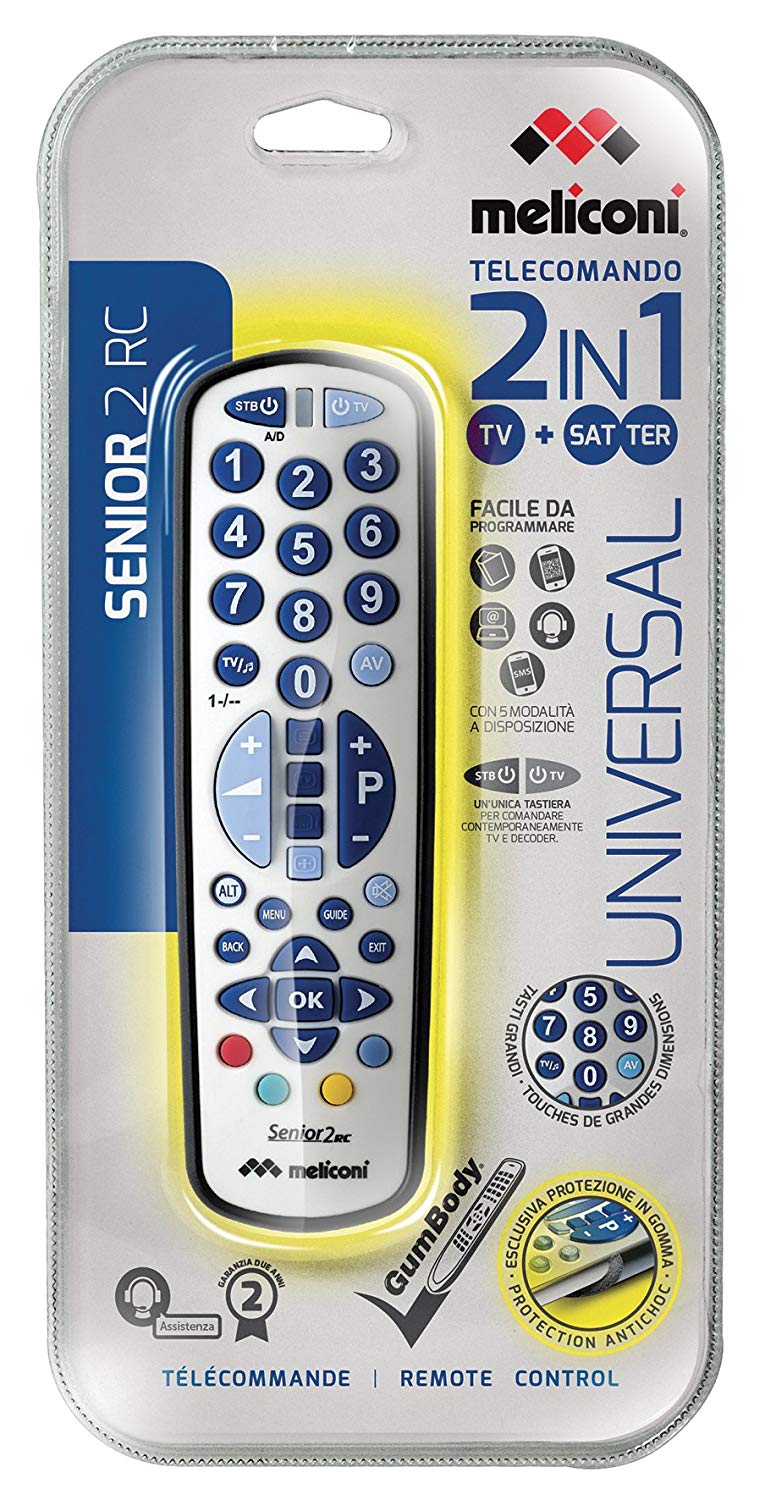 Meliconi Senior 2 Universal Remote Control 2In1 With ImpactProof