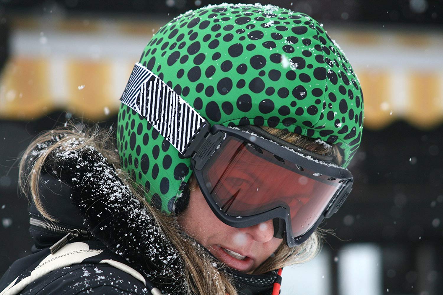 COOLCASC GREEN STONES Multisport Helmet Cover, Green, Black - Image 2