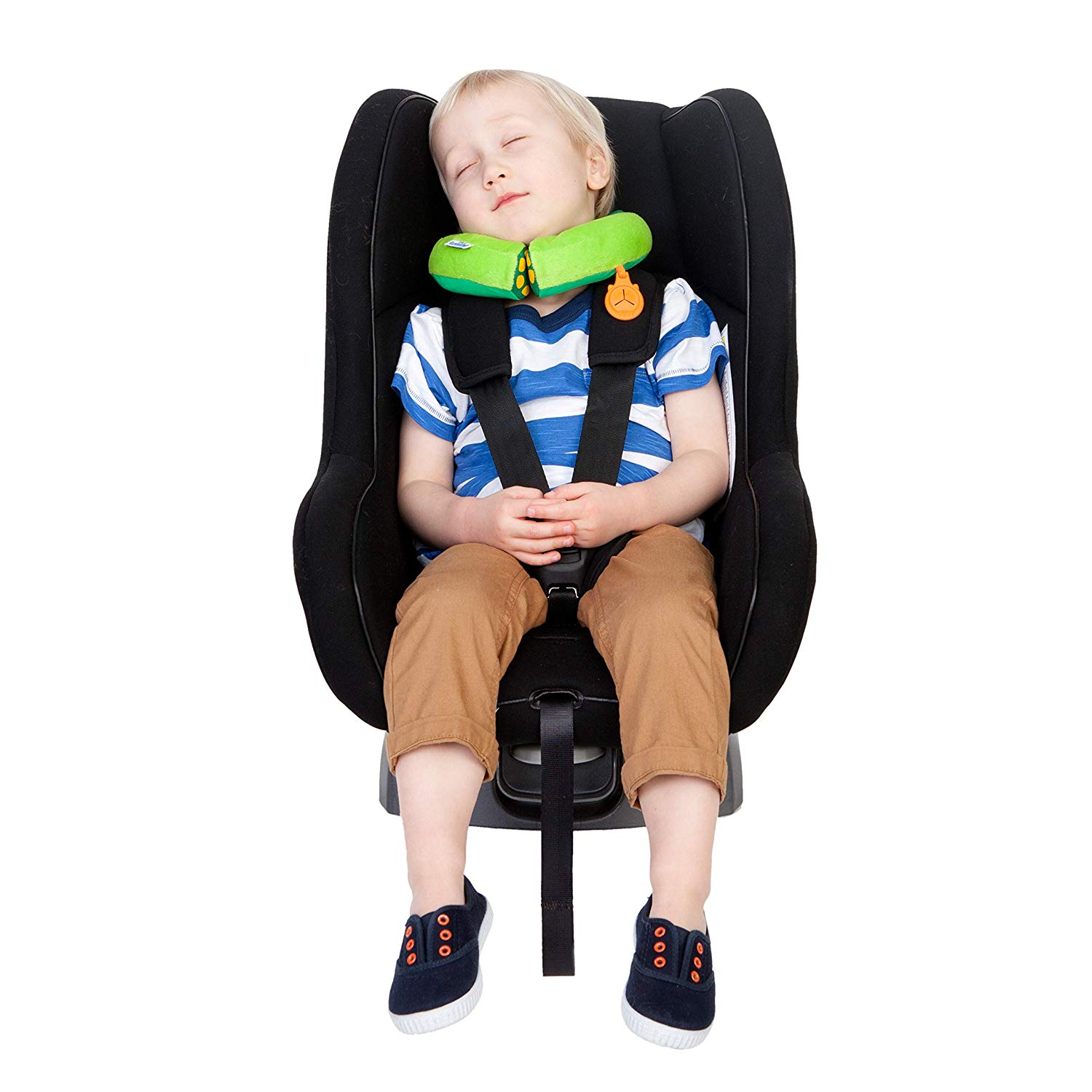 Trunki Kid's Travel Neck Pillow And Chin Rest, Dudly Dinosaur (Green), Standard - Image 2