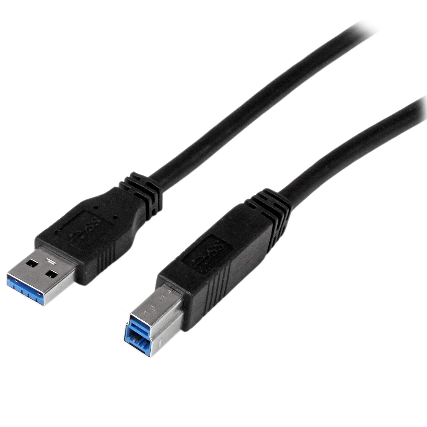 StarTech.com 2m 6 ft Certified SuperSpeed USB 3.0 A to B Cable Cord, USB 3 Cable, 1x USB 3.0 A (M), 1x USB 3.0 B (M), 2 meter