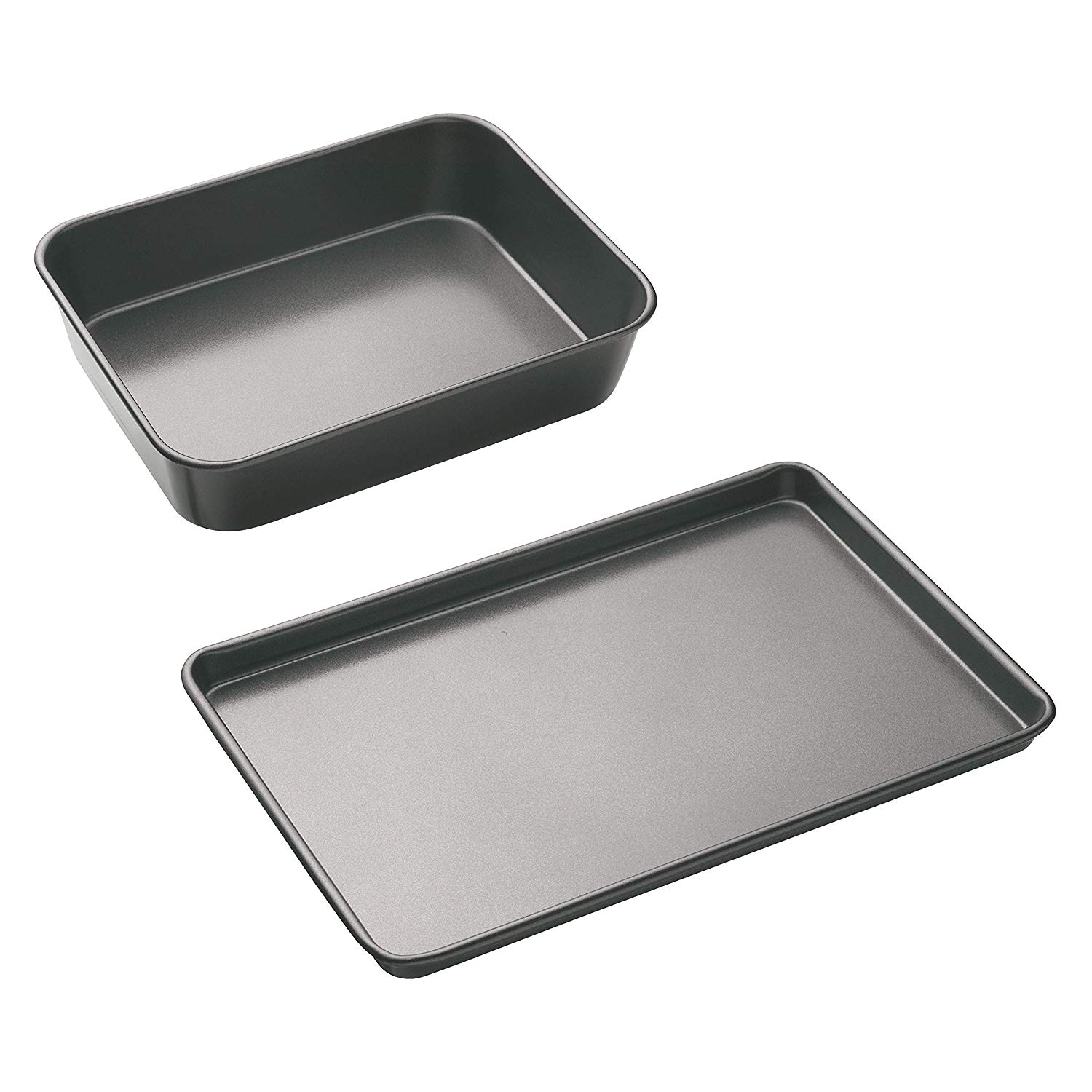 MasterClass Bakeware Set including Deep Roasting Tin and Large Baking Tray with PTFE, PFOA and BPA Free Non Stick
