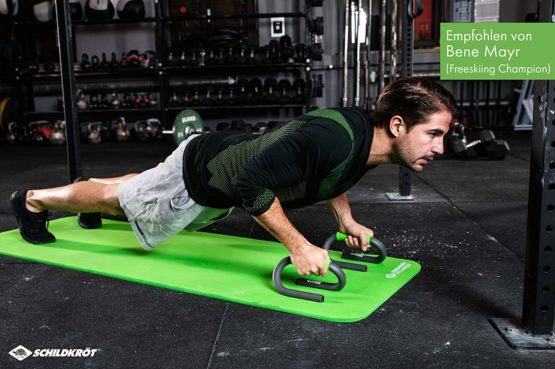 Schildkröt Fitness Push Up Bars, 2 Push-up Handles, Anthracite/Green - Image 2