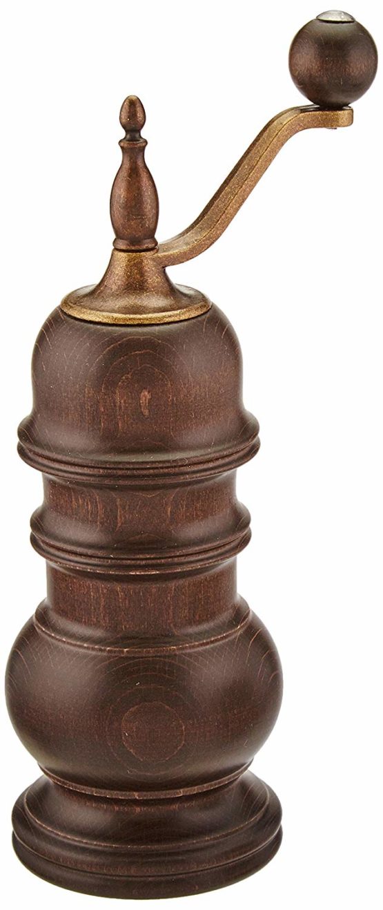 ZASS4|#Zassenhaus Speyer Antique Pepper Mill, Dark Wood, 6x6x18.5 cm