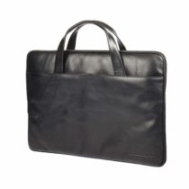 dbramante1928 Silkeborg Laptop Case, Black | Handcrafted Full-Grain Leather, Fits up to 15 inch Laptops