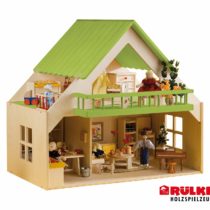Rülke Holzspielzeug 23194 Mini Doll House, Wood Colour, Pink