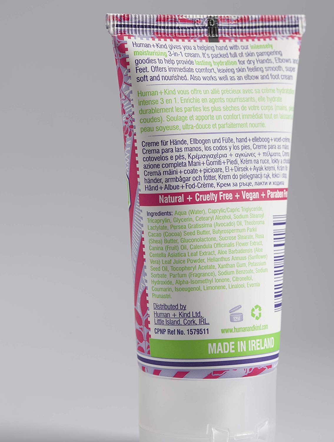 Human+Kind Hand+Elbow+Foot Cream Botanical, 50.28 ml (Pack of 1) - Image 3