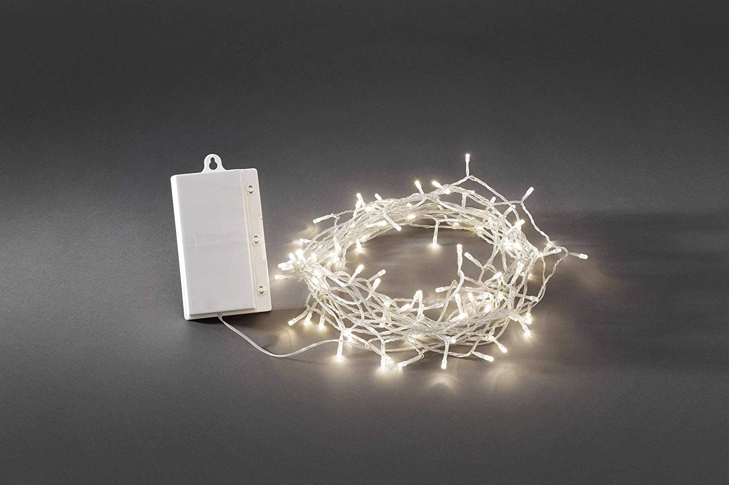 Konstsmide Battery Outdoor 128 LEDs Lights with Multi-Function On Transparent Wire - Warm White - Image 2