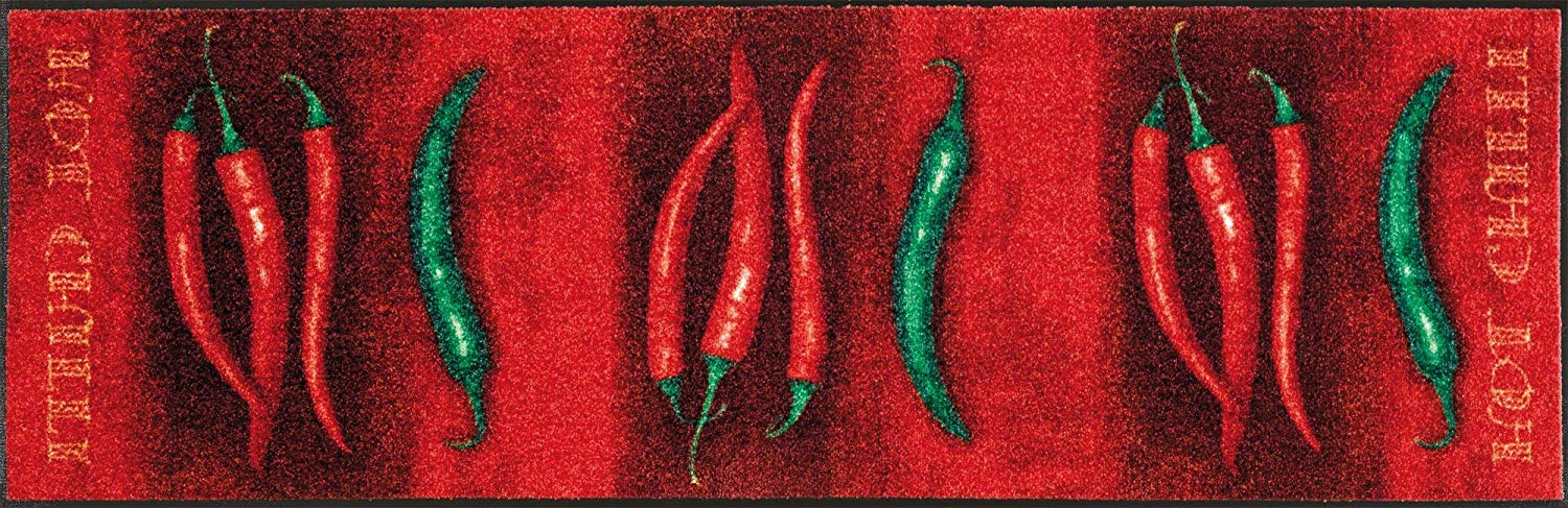 Wash+Dry Doormat Hot Chili 60x180 cm multicoloured