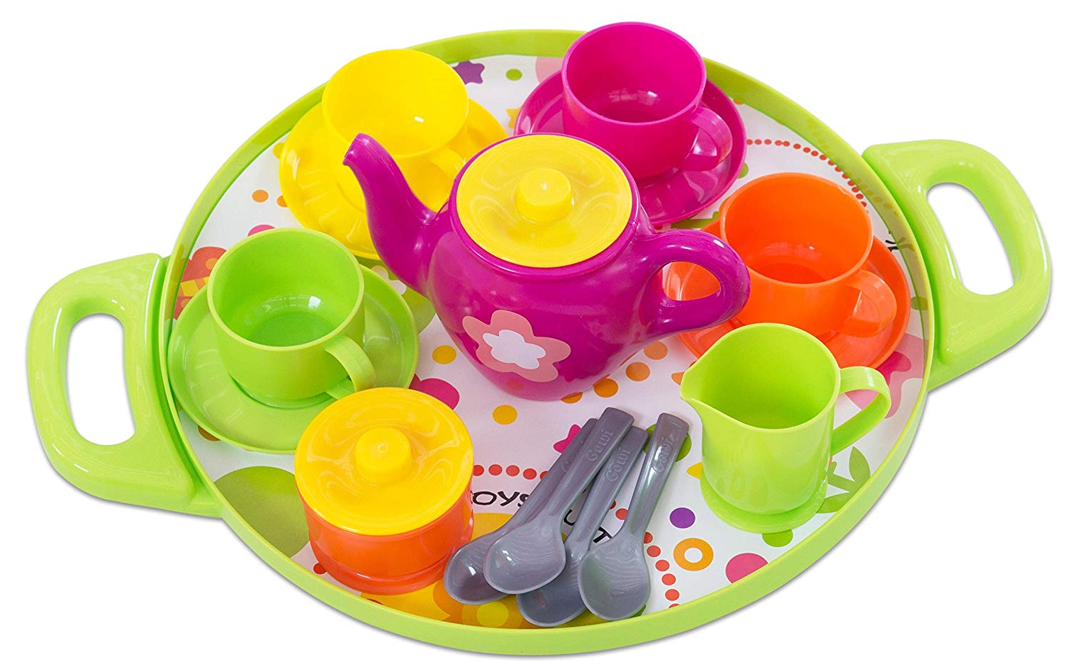 Gowi Paris Coffee Service Round Playset (18 Parts), Assorted Colouers