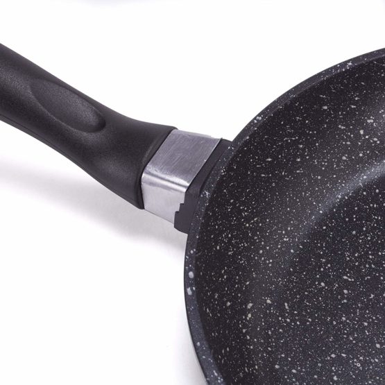 MSV CAST Aluminium FRYINGPAN Stone Coating 24 cm, Black - Image 2